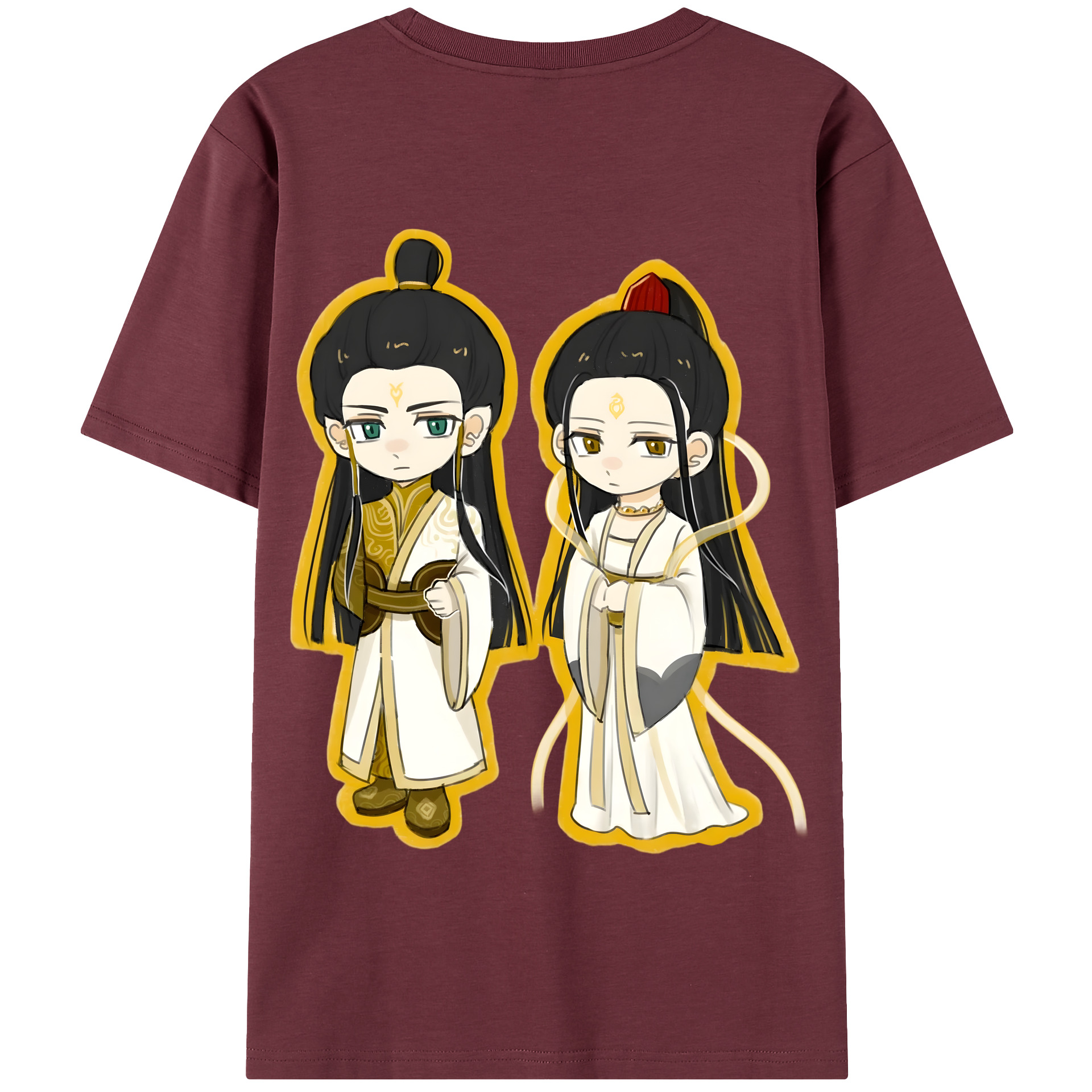 （画像用） Ne Zha 2 ナタ 魔童の大暴れ 綿100％半袖Tシャツ（背面プリント）